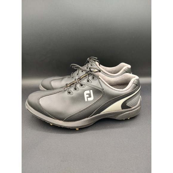 FootJoy GreenJoys Mens Golf Shoes Black Silver Spiked 58038 Size‎ 8 M main image 4